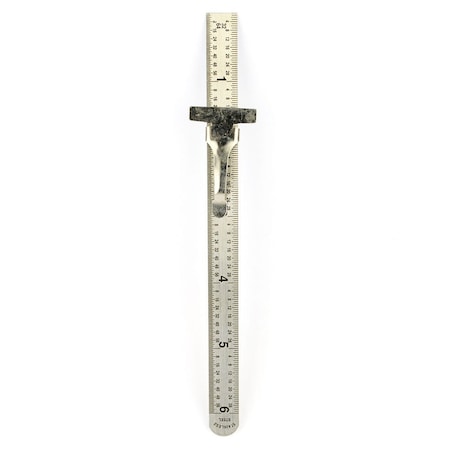 Big Horn 6 Inch STAINLESS STEEL POCKET RULER 1/64 1/32 Scales Decimal Conversion Chart Rulers 19206